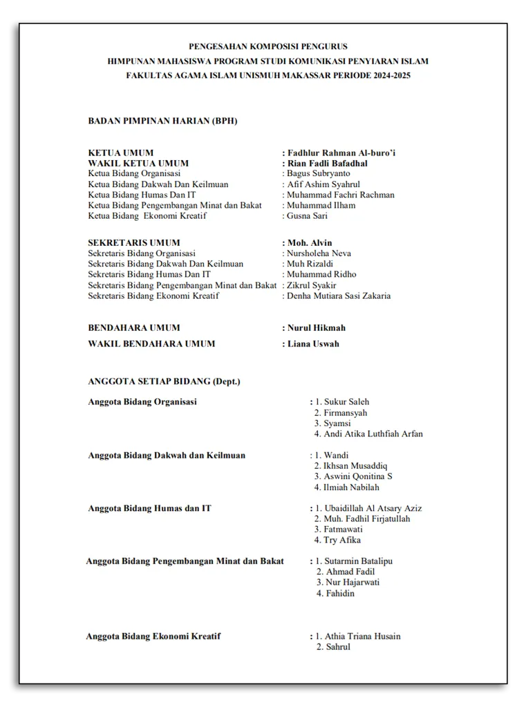Kegiatan Himaprodi KPI