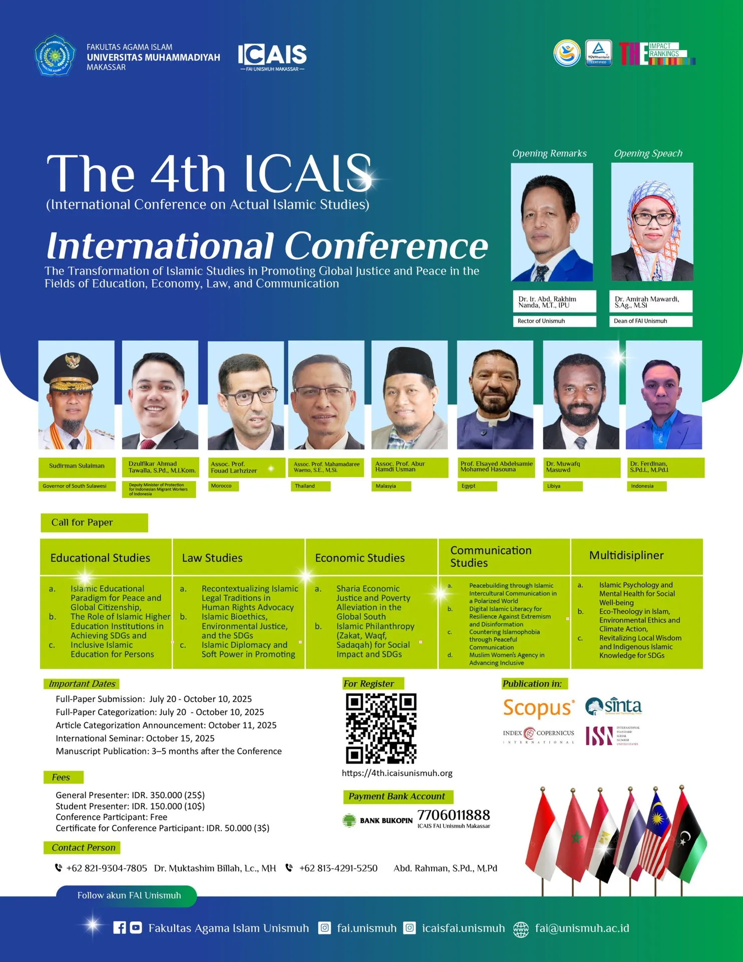 FAI Unismuh Akan Gelar The 4th ICAIS, Angkat Tema Transformasi Studi Islam untuk Keadilan dan Perdamaian Global